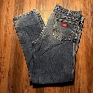Dickies‎ 90s dark wash faded straight leg denim jeans  38/34
